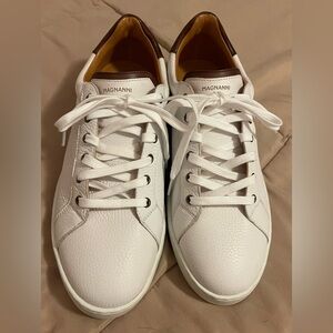 Magnanni White Leather Sneakers for Men